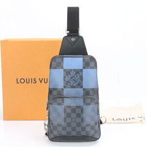 Louis Vuitton Graphite Black Giant Avenue Sling Bag Body Shoulder
